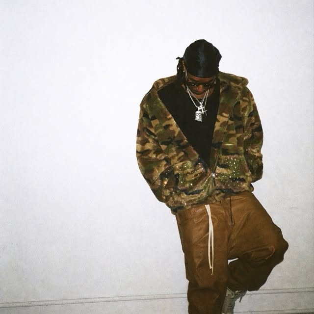 Camo, white wall